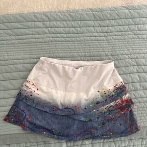 Lucky in love tennis skirt, size extra, small 0–2